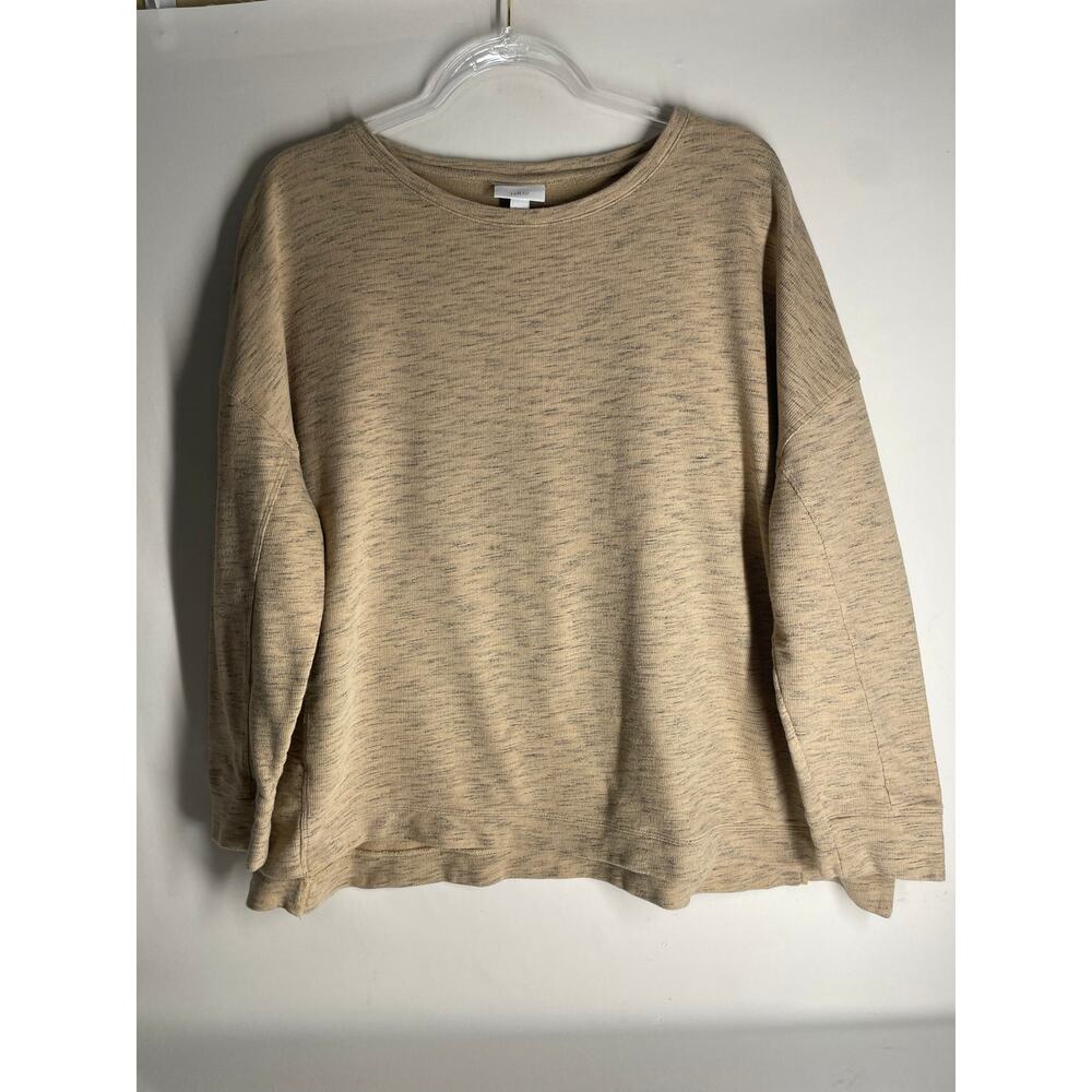 J.Jill Fit Heather Tan Long Sleeve Pullover Sweater Sweatshirt Loose Fit Size 2X